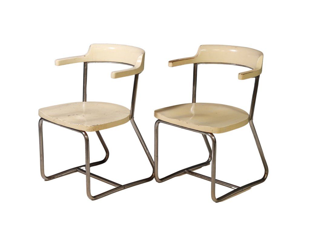 Bauhaus Armchairs Model K 16 By Robert Slezák, 1930s