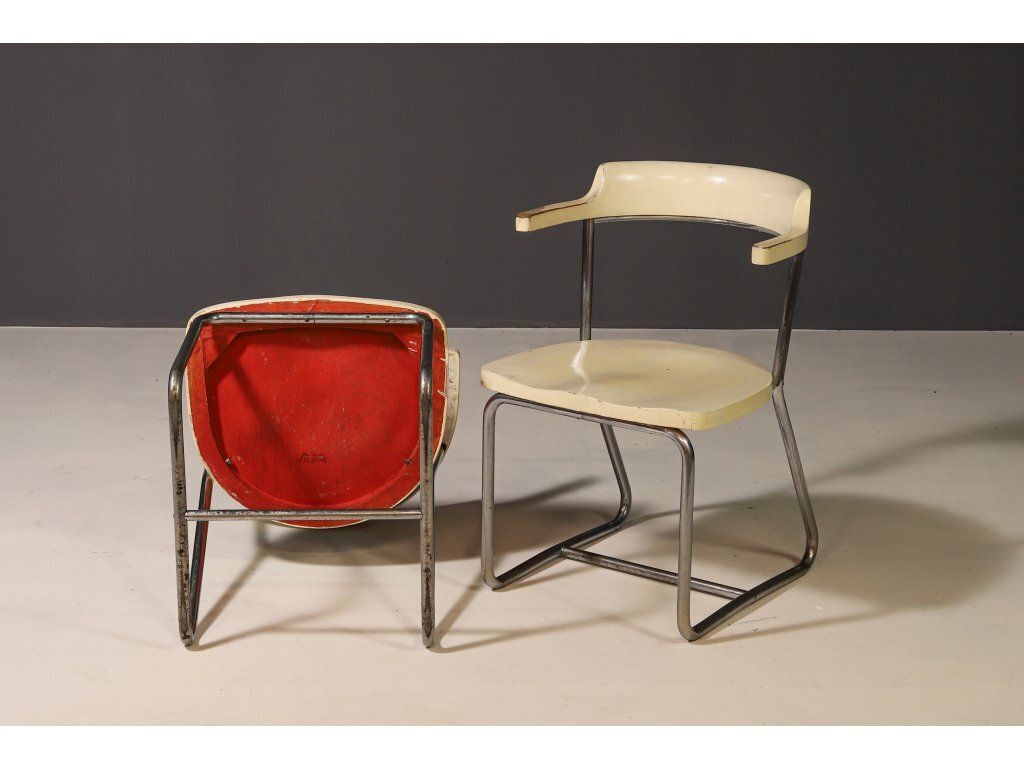 photo for sale Bauhaus Armchairs Model K 16 By Robert Slezák, 1930s