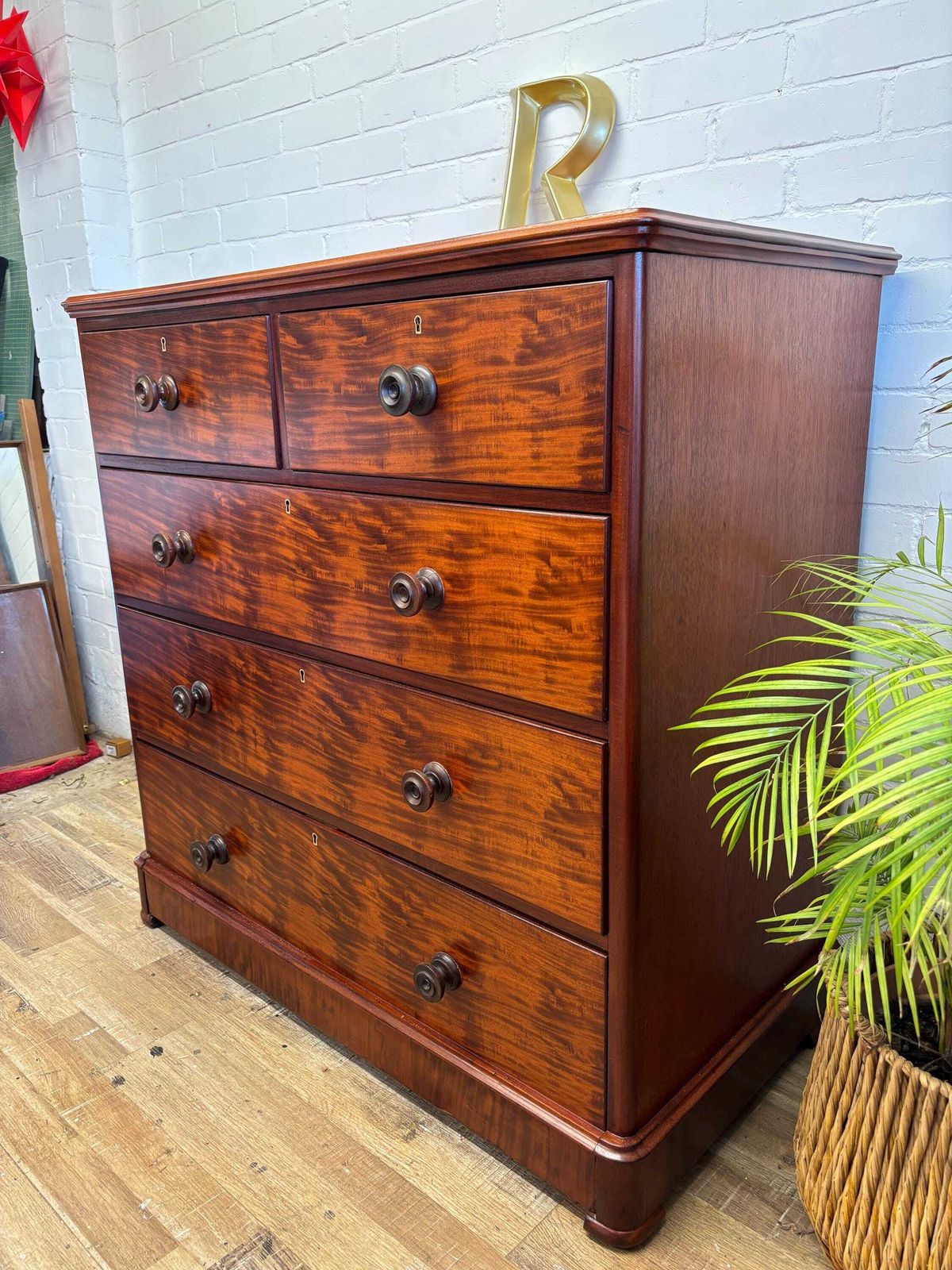 Victorian Mahogany Chest Of Drawers Beautifully Restored photo Furniture