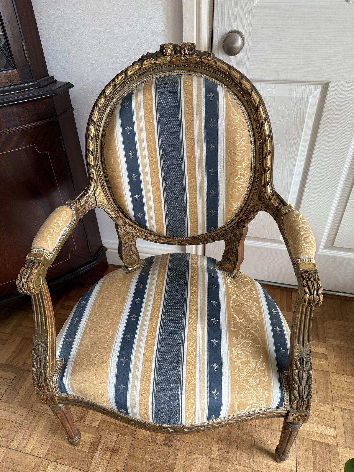 Furniture Antique Louis XVI Original French 5 Piece Suite photo