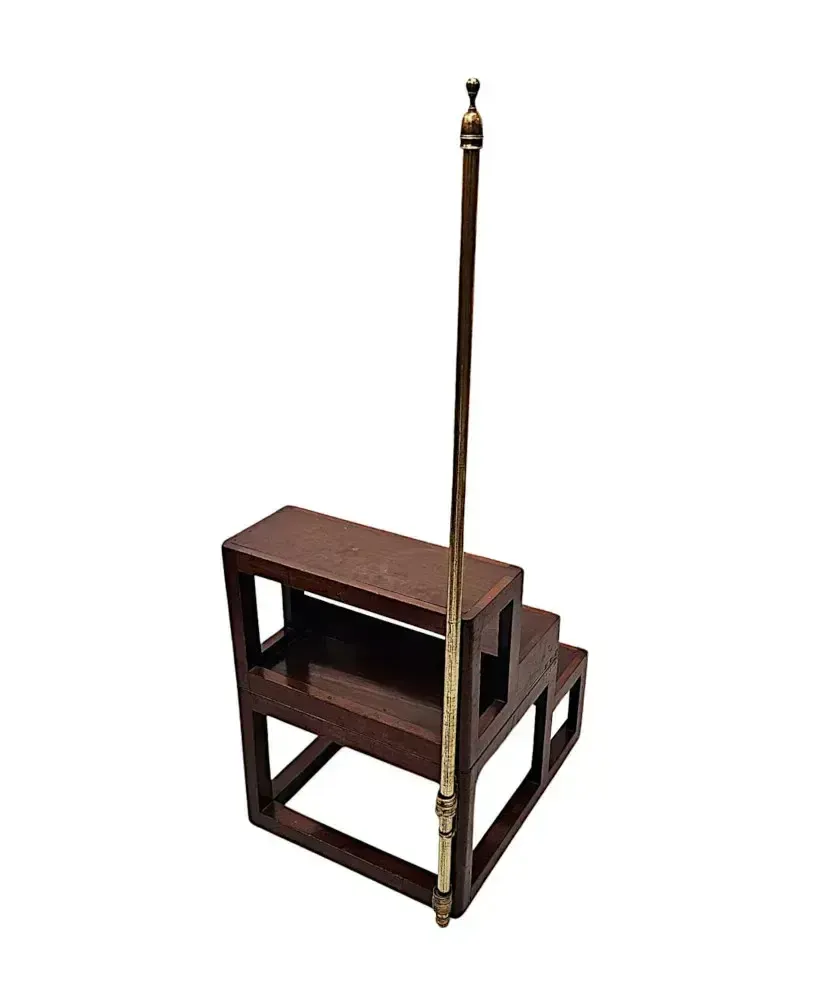 A Very Rare Early 19th Century Metamorphic Library Steps That Converts To A Footstool photo Home Decor