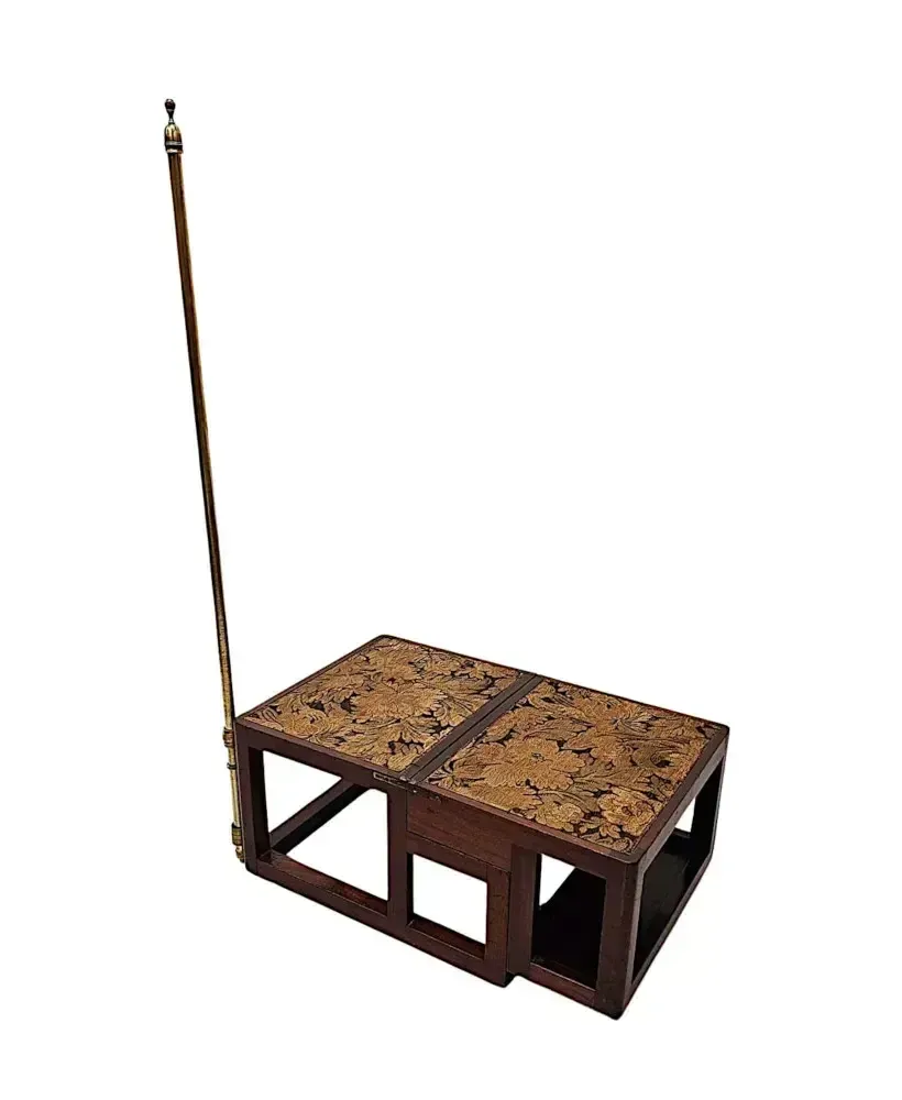 A Very Rare Early 19th Century Metamorphic Library Steps That Converts To A Footstool photo vinterior