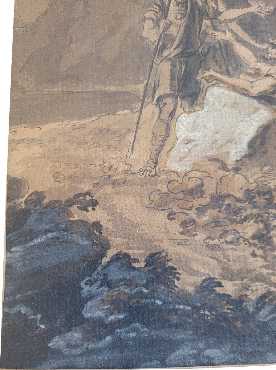 Attr. Constantine Of Aix, Animated Landscape With Roman Soldiers, 18th/19th Century photo for sale