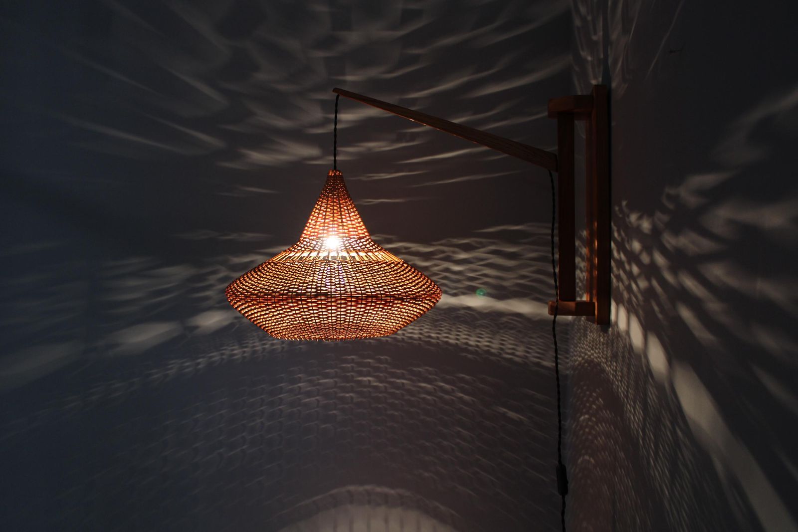 Lighting 1960s Wall Wooden Lamp By Pokrok Zilina , Czechoslovakia photo