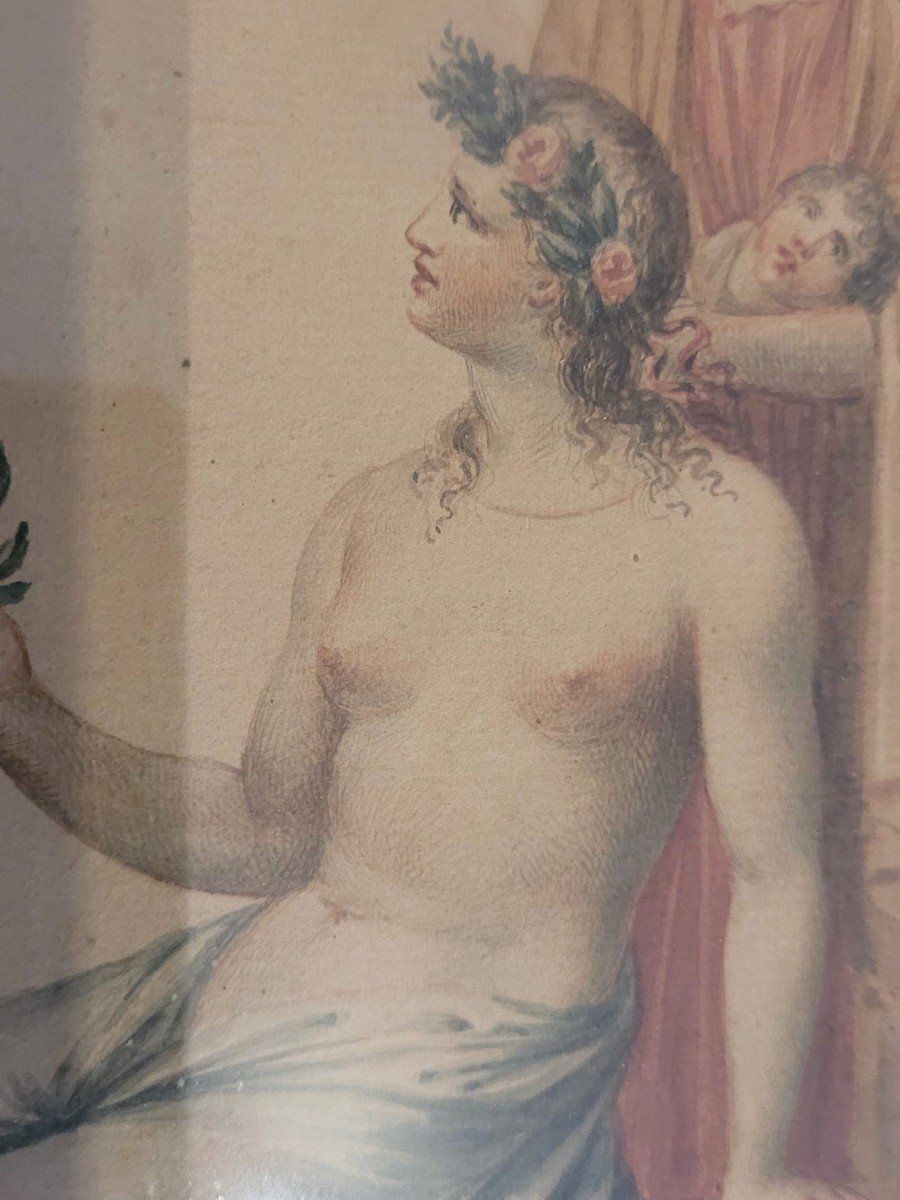 photo for sale After A Appiani, Watercolor Drawing, Mythological Scene, Late 18th/Early 19th Century