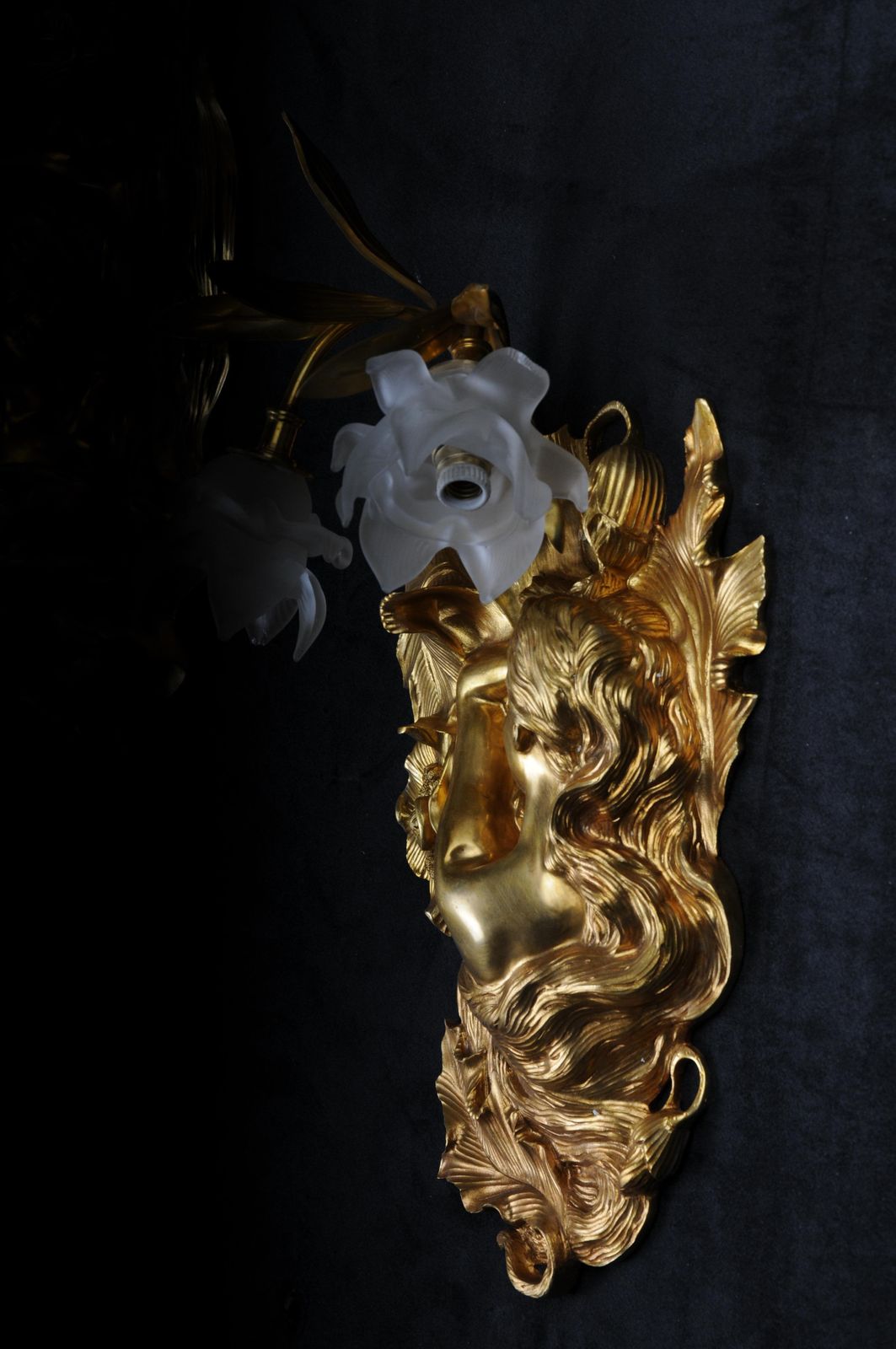 Pair (2) Magnificent French Art Nouveau Wall Sconces, Paris photo Lighting