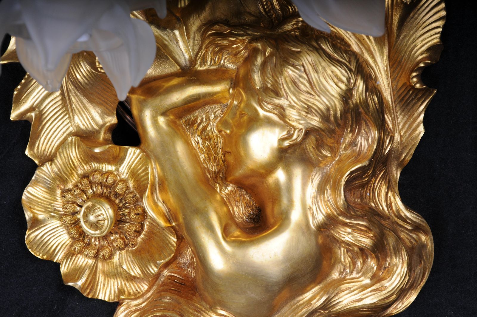 Pair (2) Magnificent French Art Nouveau Wall Sconces, Paris photo vintage