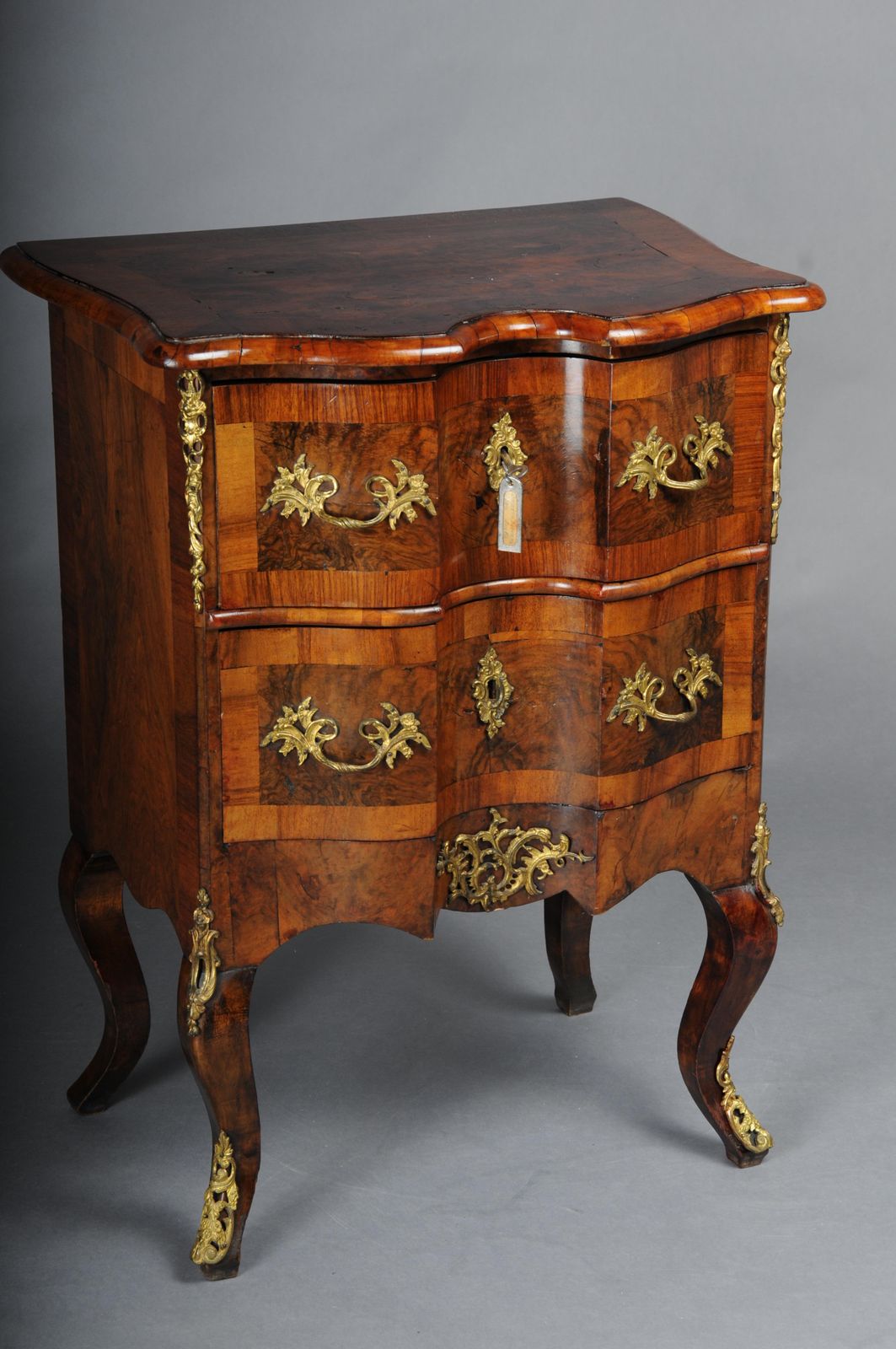 Antique Dresden Chest Of Drawers, Oak With Walnut Veneer, Around 1870 photo Furniture