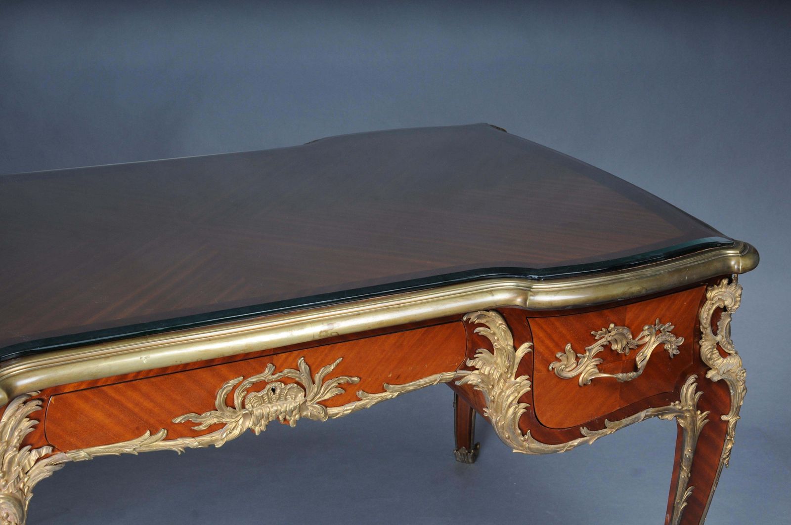 photo furniture Royal French Bureau Plat In Louis XV Style After Francois Linke, Paris