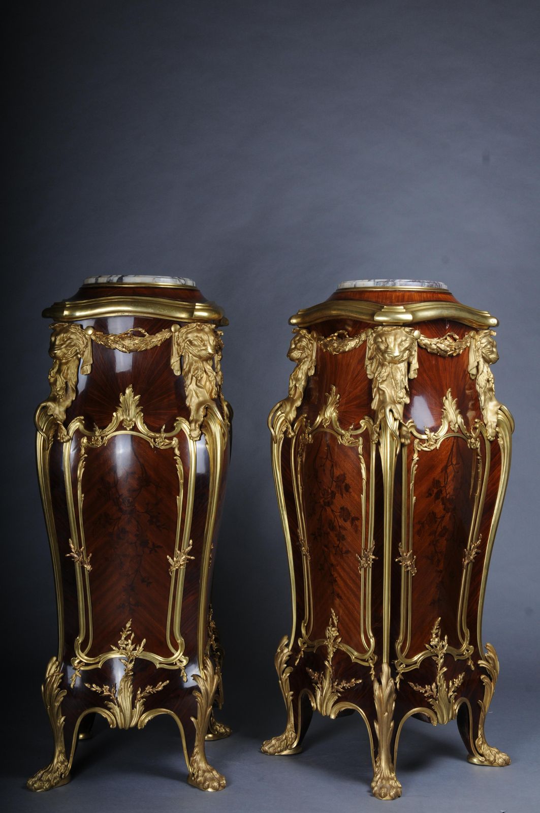 20th Century Pair Of Ormolu Pedestals / Column After Joseph Emmanuel Zwiener photo vinterior