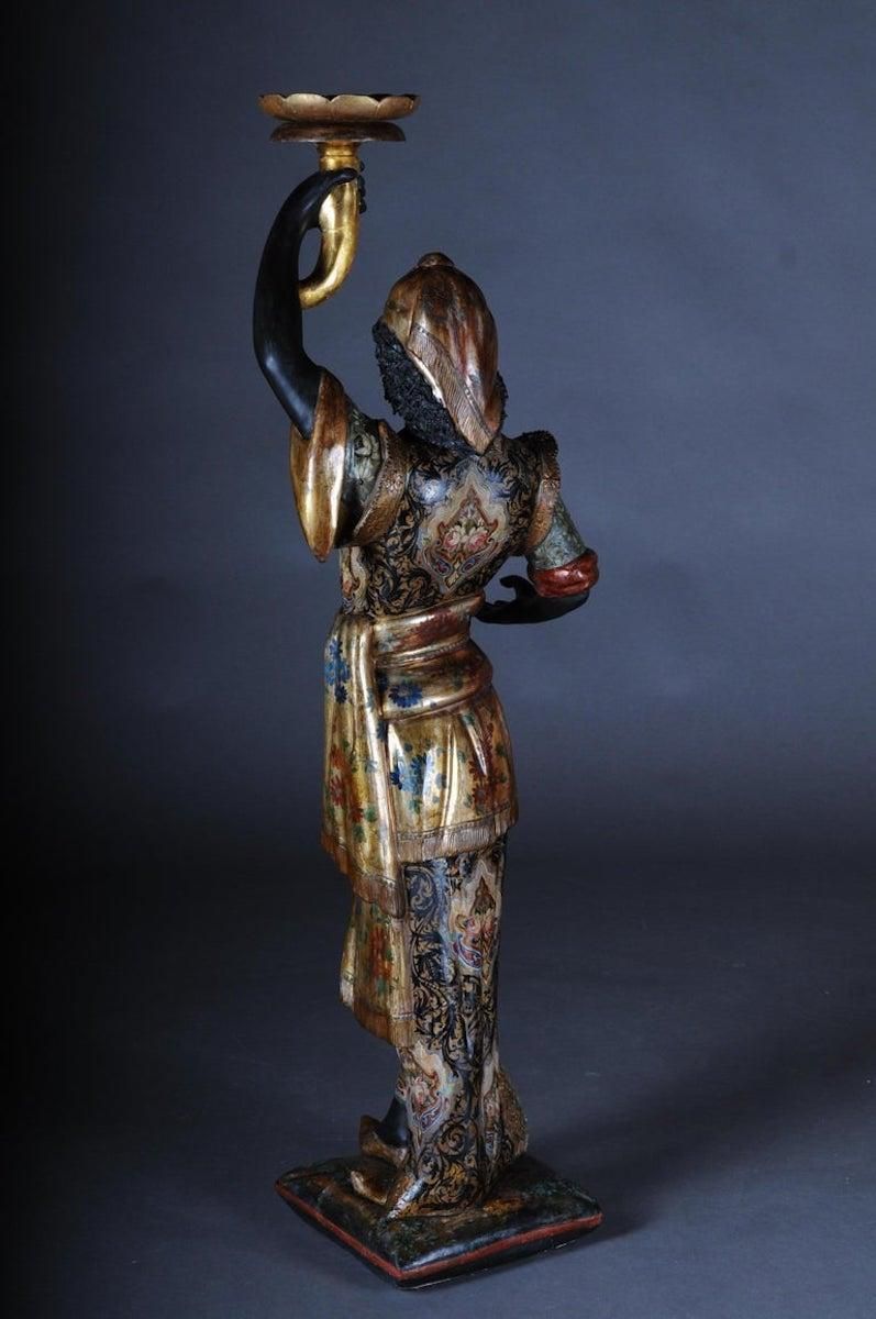 19th Century Antique Venetian Mohren Chandelier Wood Sculpture photo Lighting