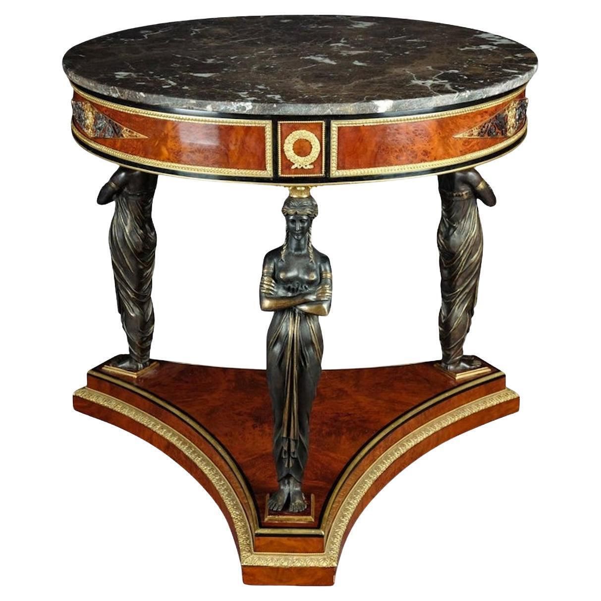 Royal And Unique Center Table/Salon Table Empire Style, Brass