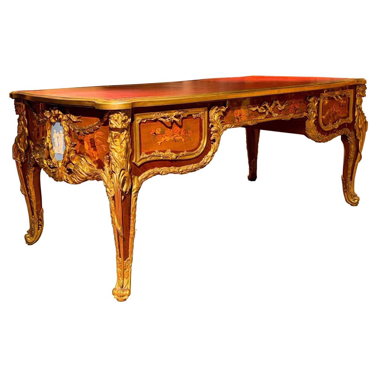 Impressive Louis XV Style Bureau Plat/Writing Desk, After Riesener & J.Oeben
