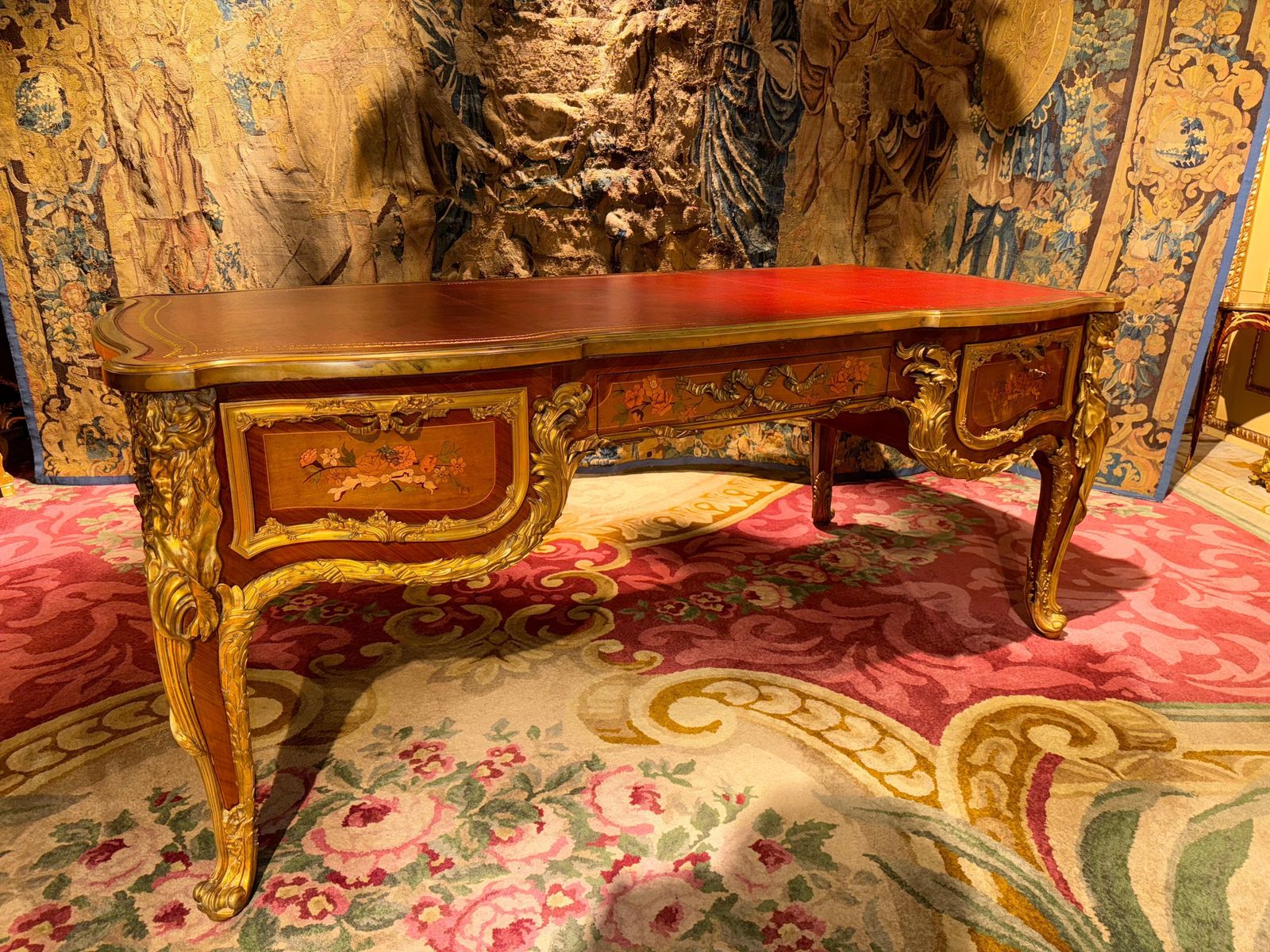 Impressive Louis XV Style Bureau Plat/Writing Desk, After Riesener & J.Oeben photo Furniture