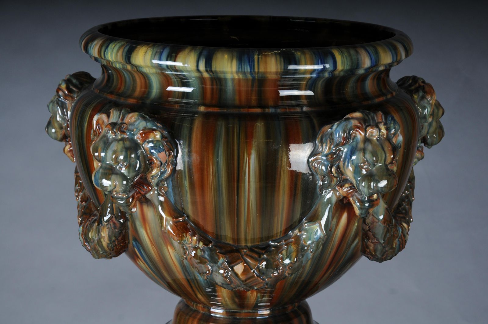 Home Decor Clement Massier (1857 1945) Majolica Flower Vase/Column Vase, France photo
