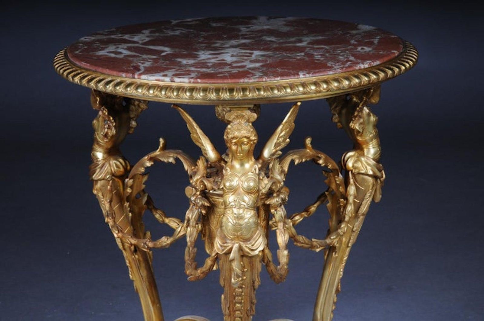 Empire Splendid French Saloon Table, Bronze Gilt photo for sale