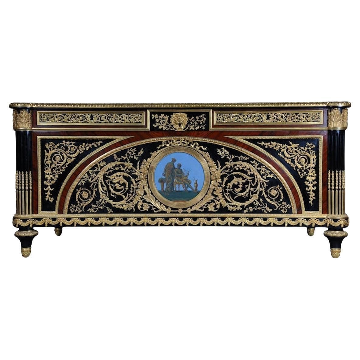 20th Century Imperial Bureau Plat / Writing Desk In The Style Of Louis XVI