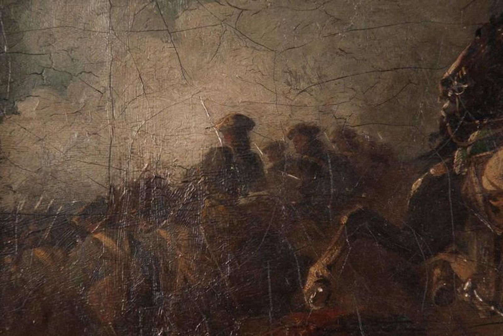 photo furniture 19th Century Oil Painting Battle Scene From Adam Eugen
