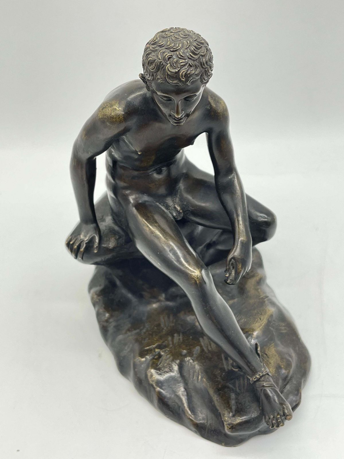 photo for sale Seated Athletic Bronze Sculpture / Figure Greek   Roman Mythology