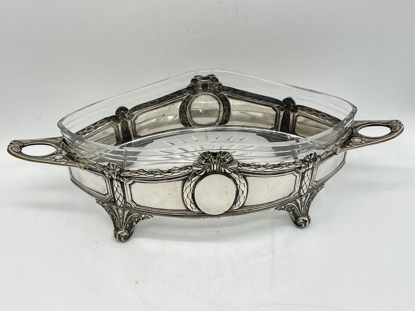 photo vinterior Exclusive Jardiniere Neoclassicism Germany Planter Glass Insert Plant Pot