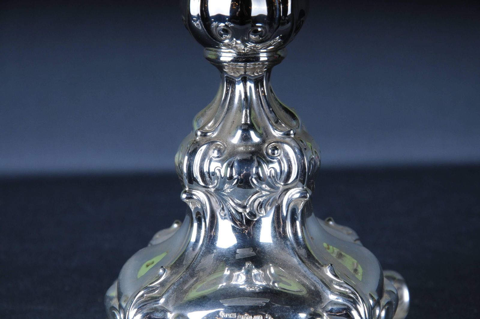 Big Silver Candlestick Baroque 925 Sterling Germany photo Home Decor
