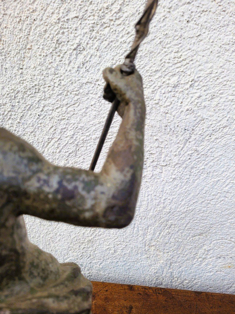 Cast Iron Mercury Statue, 18th Century And Earlier photo vintage