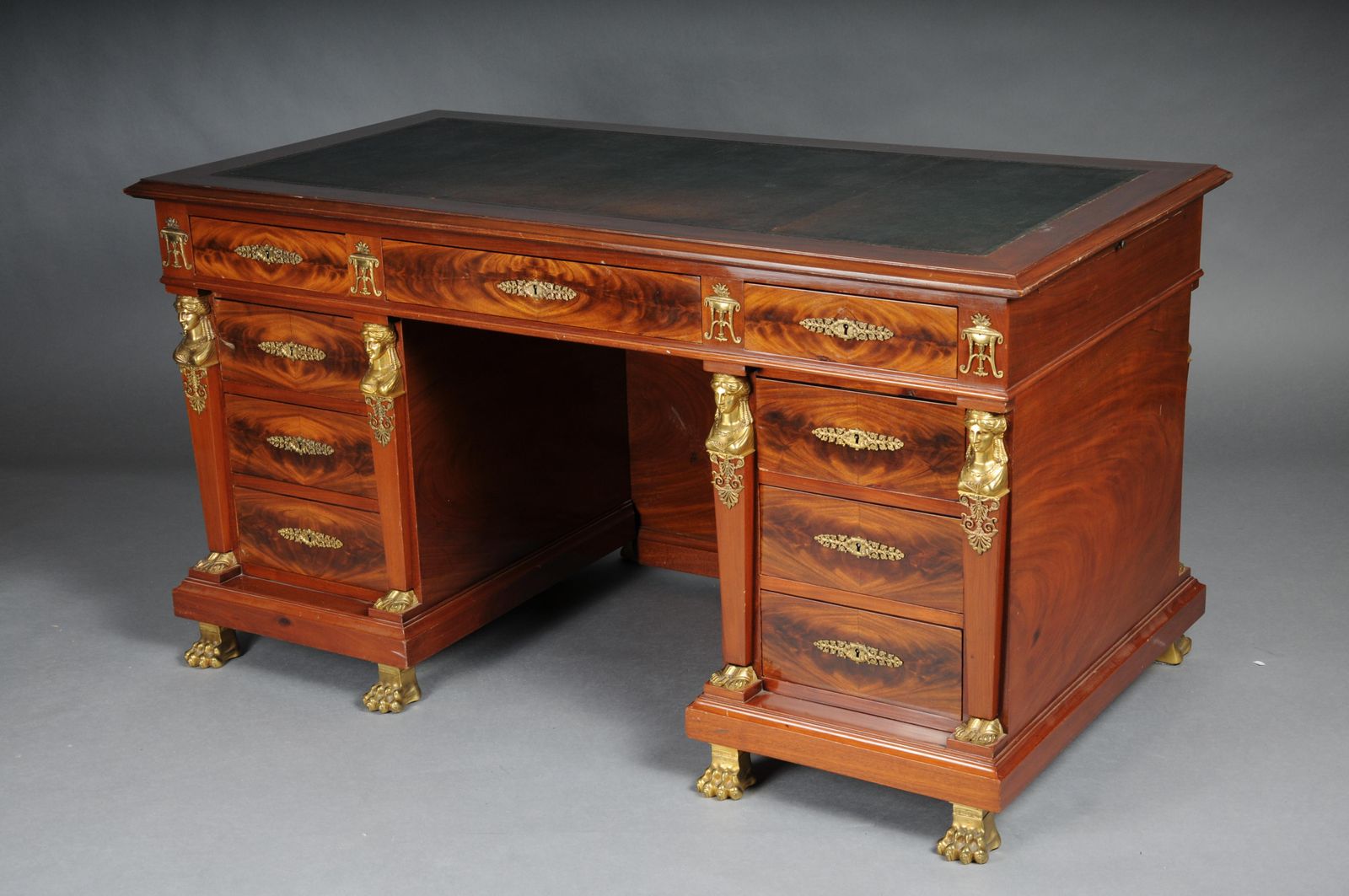 Royal Empire Desk/Bureau Plat, Gilt Bronze, 19th Century photo for sale