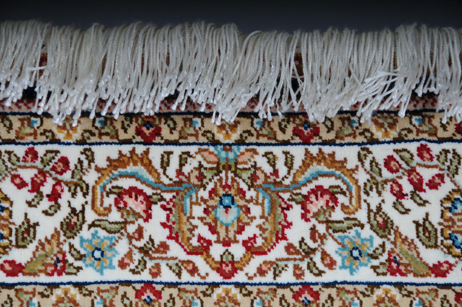 Anatolian Prayer Rug/Tapestry Cotton/Silk, 20th Century photo vintage
