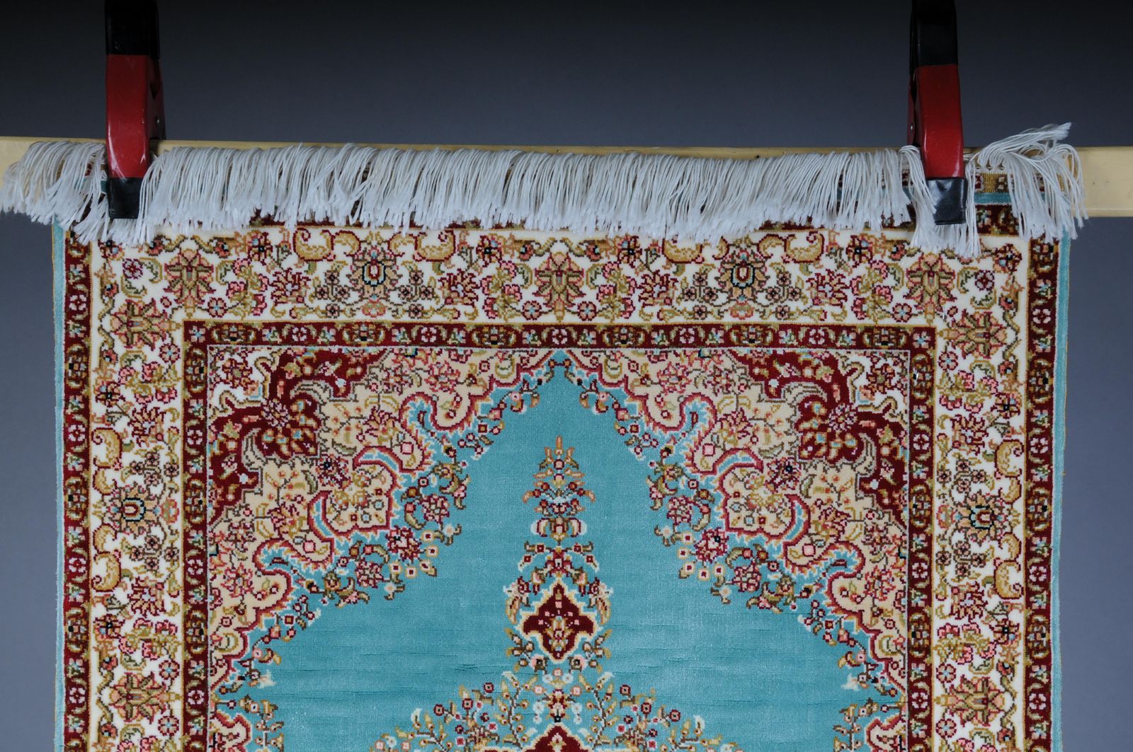 Anatolian Prayer Rug/Tapestry Cotton/Silk, 20th Century, Signed photo for sale