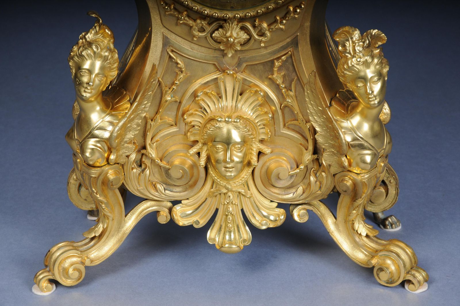 Royal Fire Gilded Mantel Clock/Pendule Napoleon III, 1870, Paris, Signed Lantier photo 6685.0