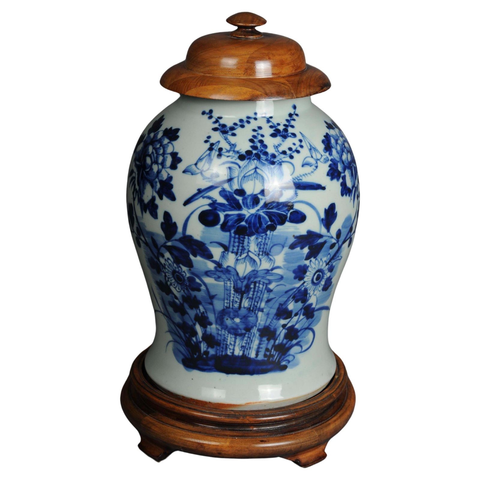 Large Asian Table Vase, Porcelain, 20th Century.