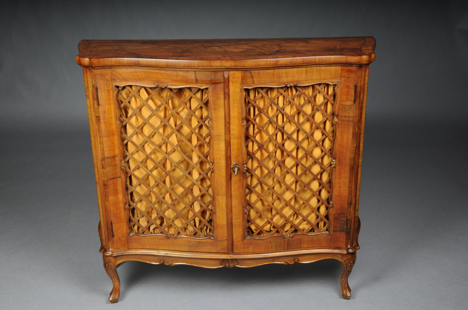 Beautiful Antique Wall Cabinet/Hall Cabinet, 20th Century. Walnut Root Veneer. photo Furniture