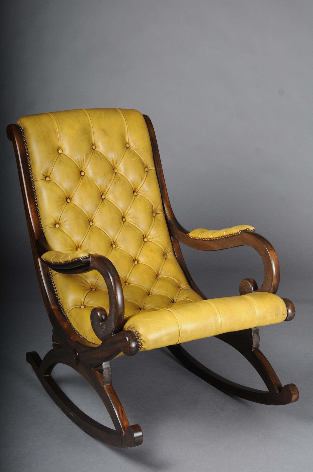 Antique English Chesterfield Rocking Chair photo furniture