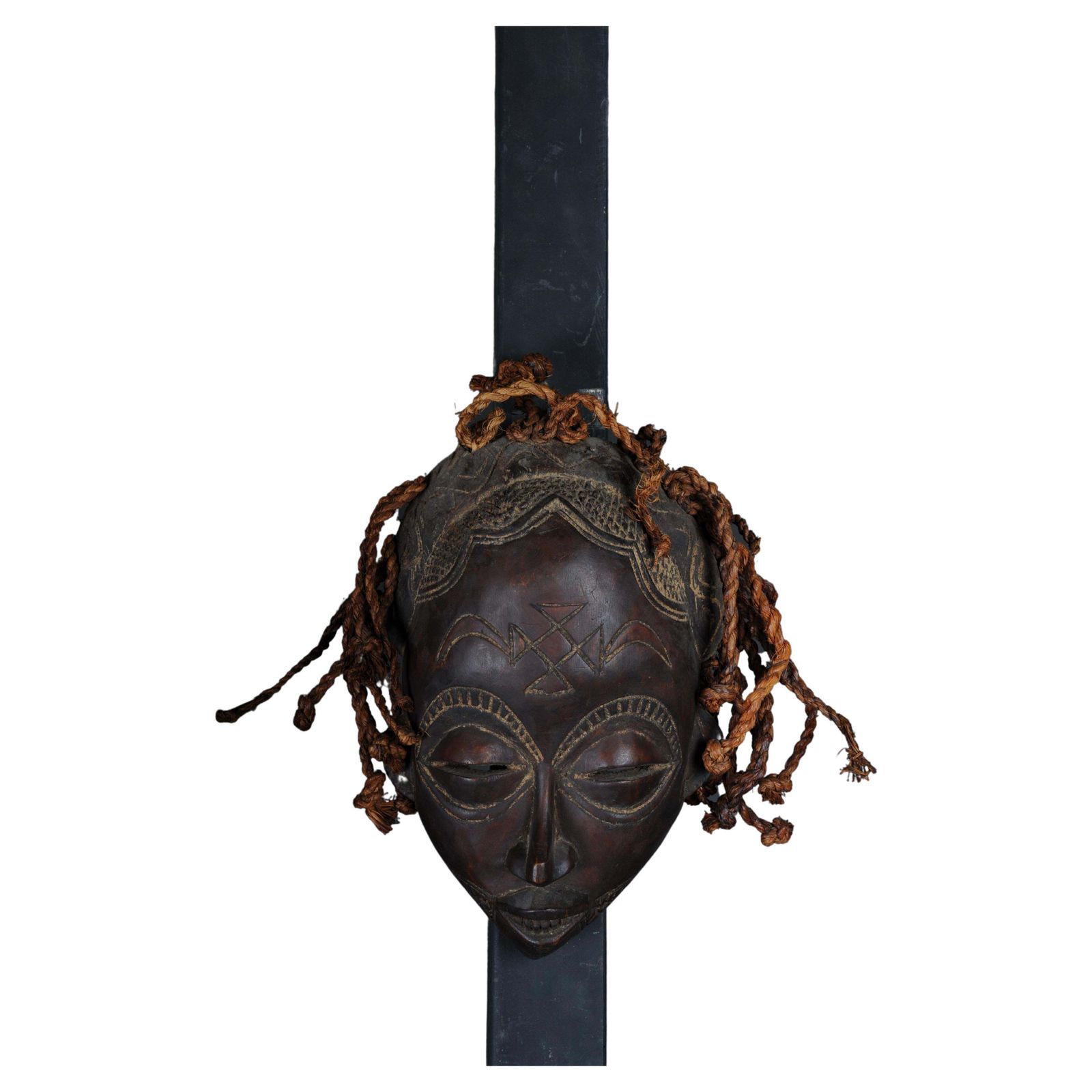 20th Century Antique Carved Wood Mask, African Art
