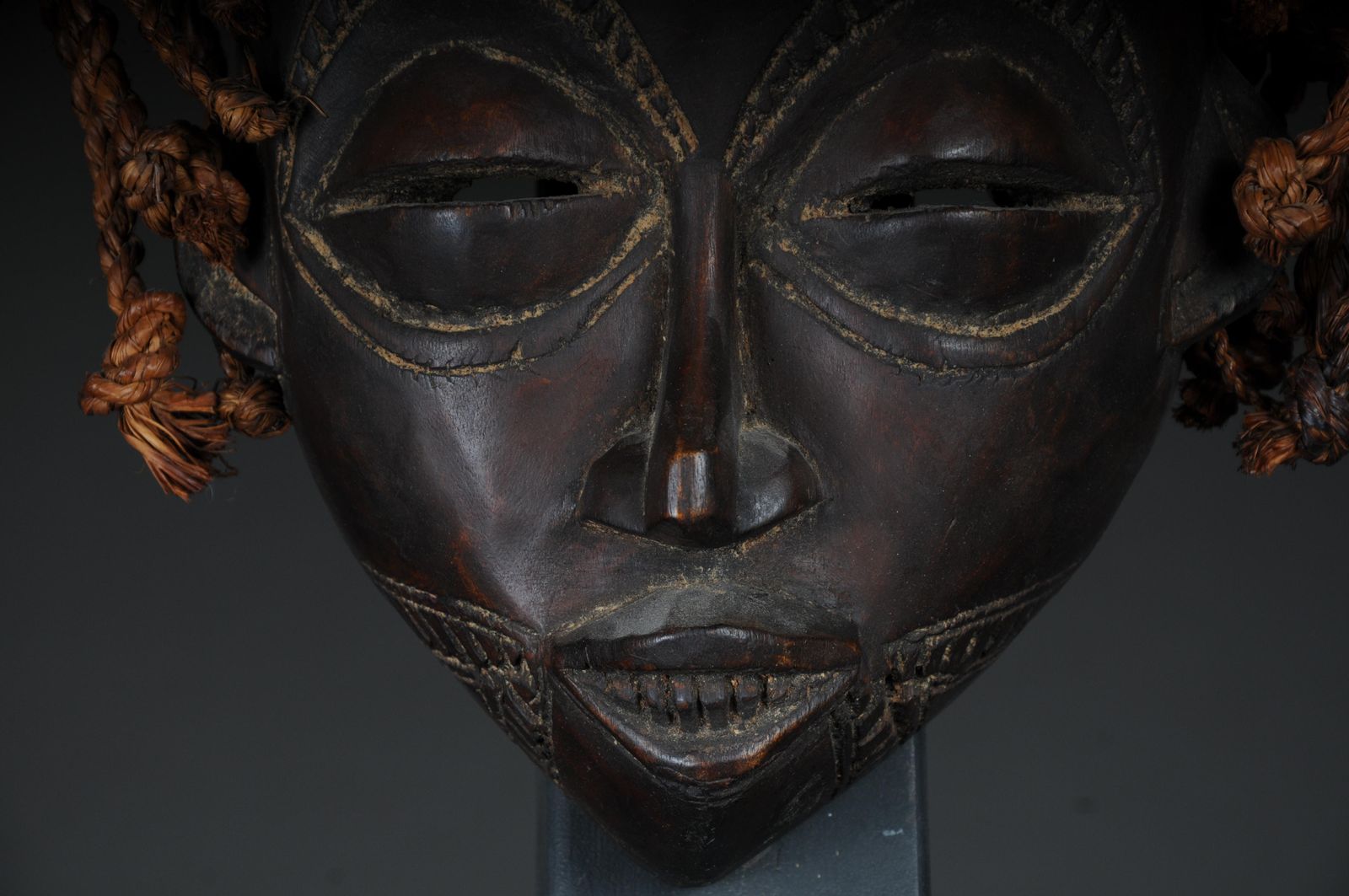 20th Century Antique Carved Wood Mask, African Art photo furniture