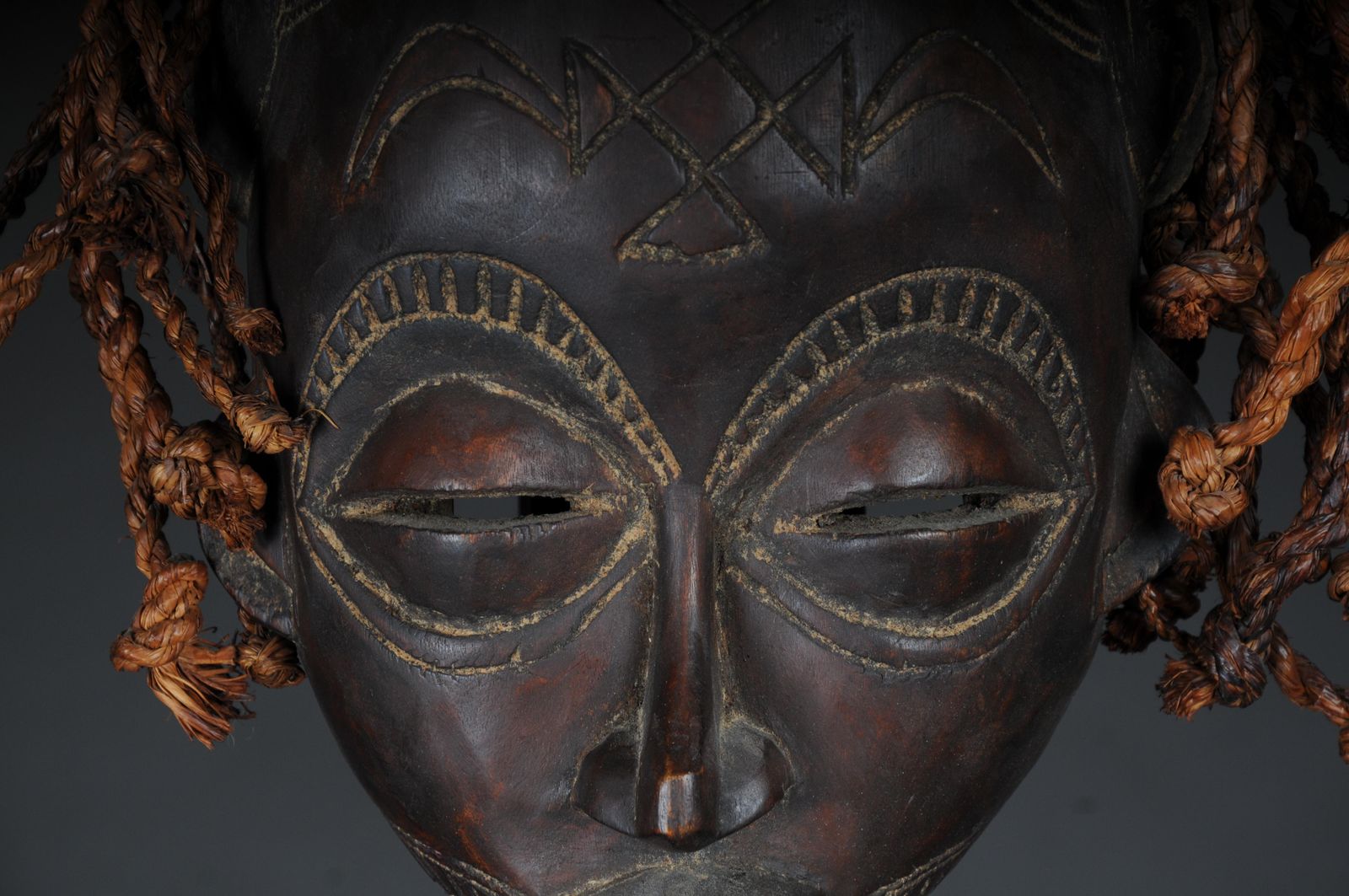 20th Century Antique Carved Wood Mask, African Art photo for sale