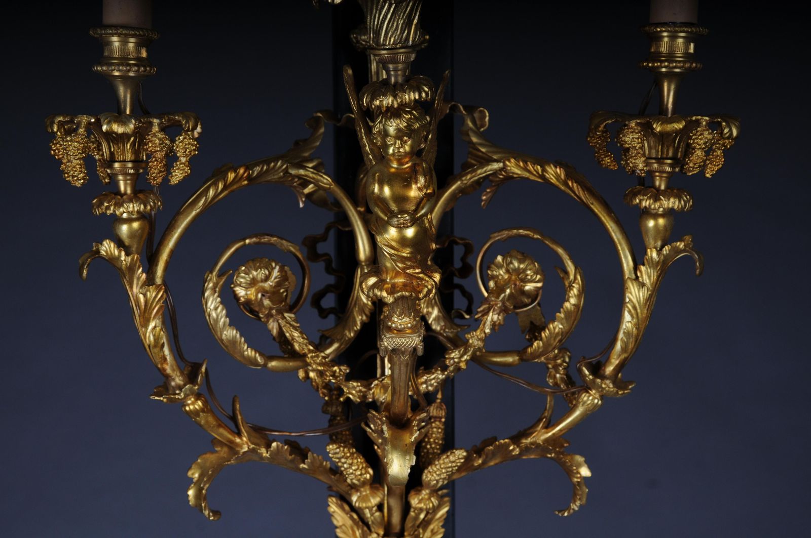Pair Of (2) Bronze Magnificent Sconces, Gilded In Louis XV photo for sale