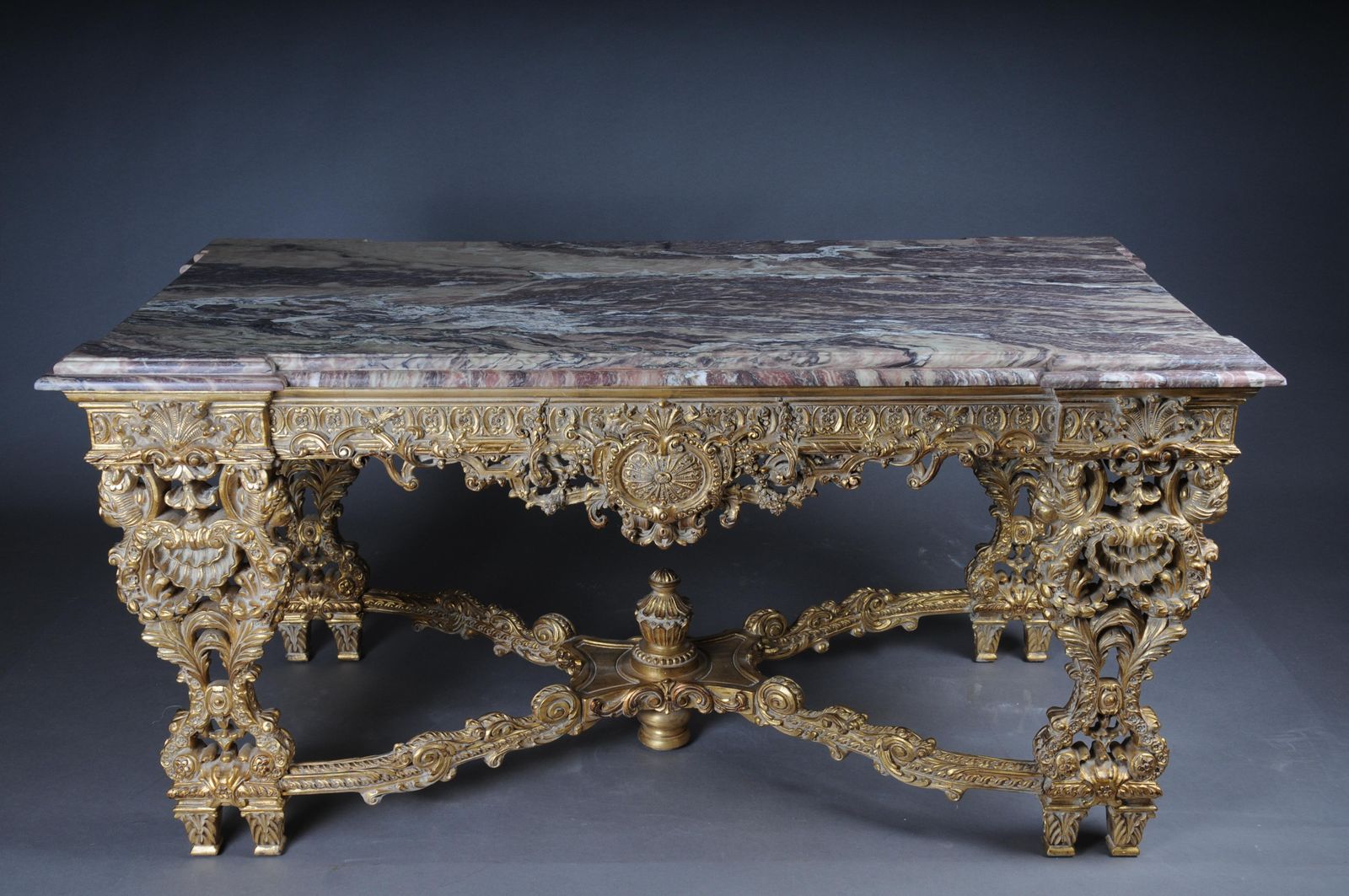 Monumental, Impressive Splendid Salon Table After Francois Linke photo furniture