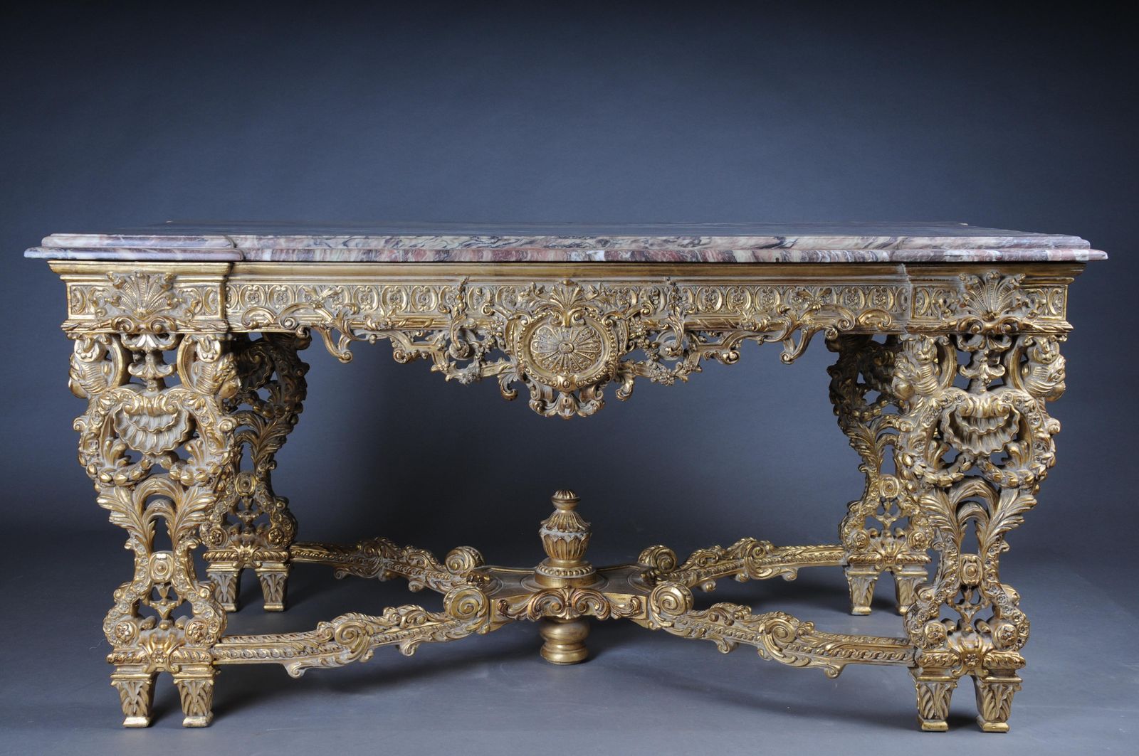 Monumental, Impressive Splendid Salon Table After Francois Linke photo for sale