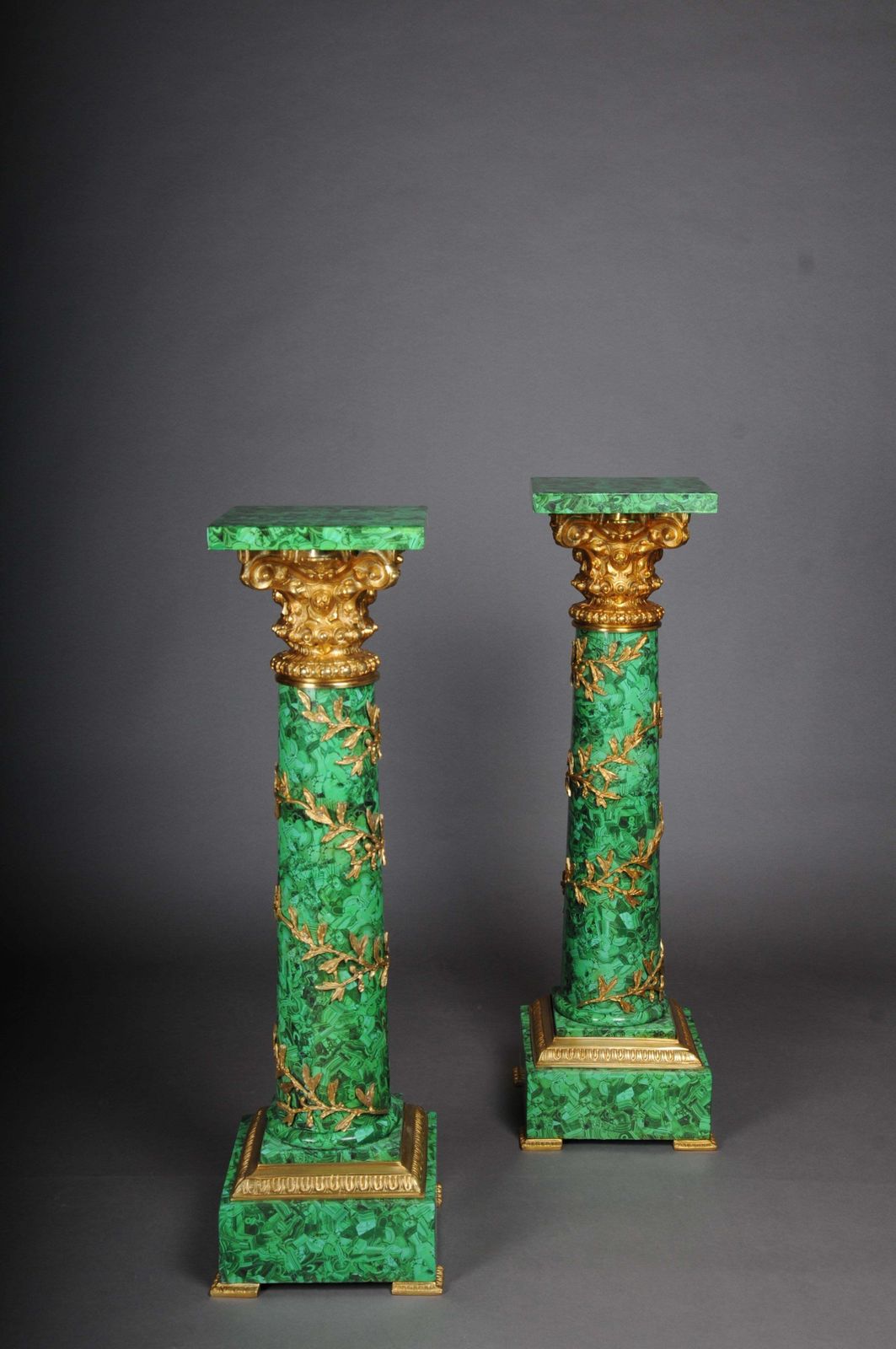 3500.0 Royal Empire Column With Malachite And Gilt Bronze photo