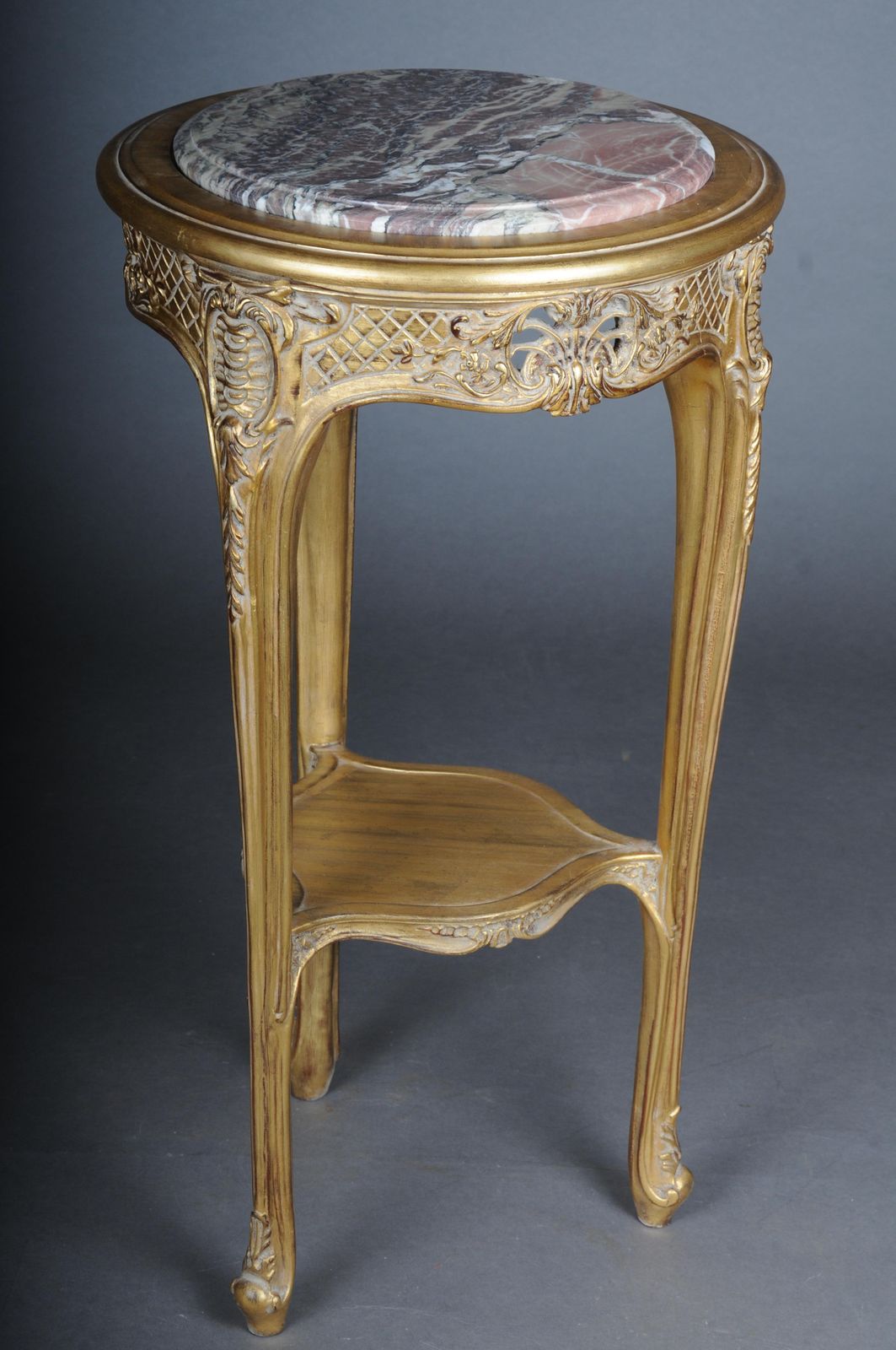 Finely Carved Gold Side Table With Marble Top, Louis XV photo 1674.0