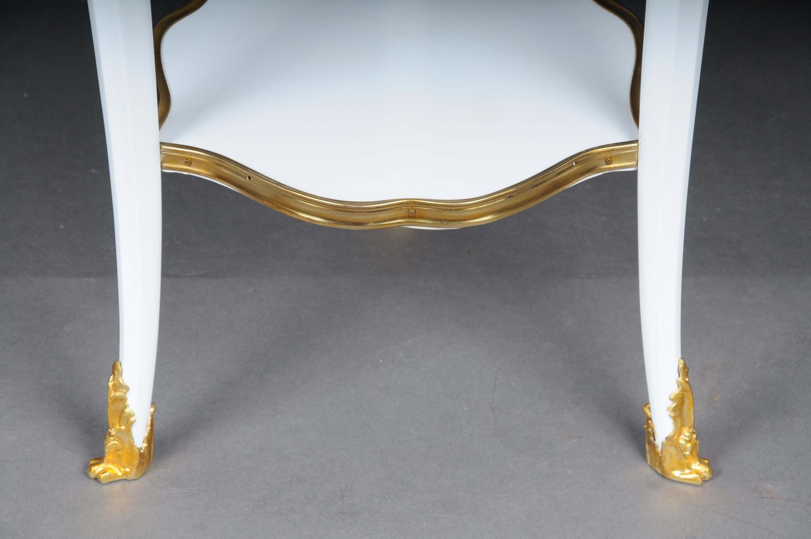 20th Century French Salon Side Table In Louis XV After F. Linke, White photo Furniture