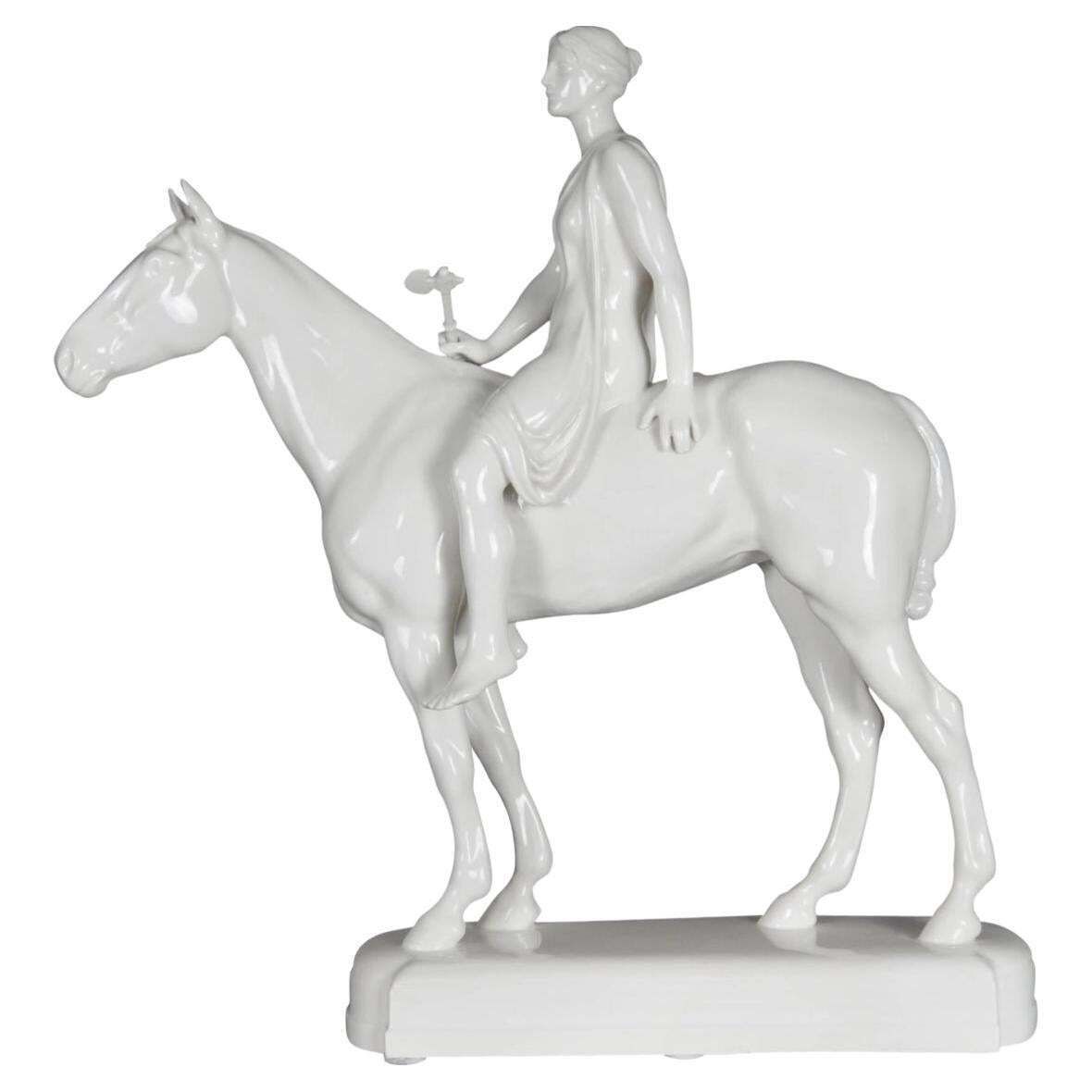 20th Century Big Kpm Berlin  Louis Tuaillon  Sculpture Figure Amazoness On Horse