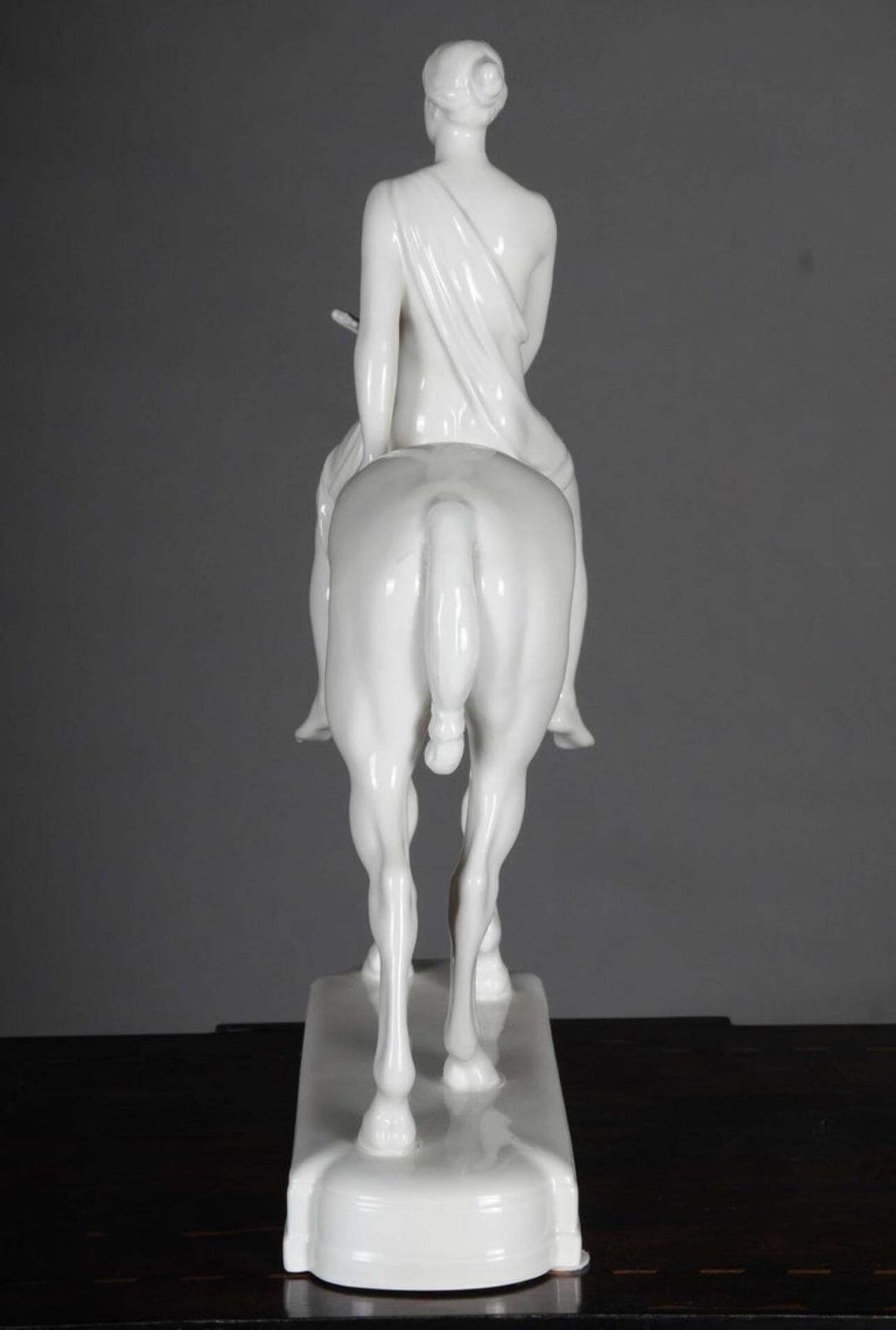photo for sale 20th Century Big Kpm Berlin  Louis Tuaillon  Sculpture Figure Amazoness On Horse