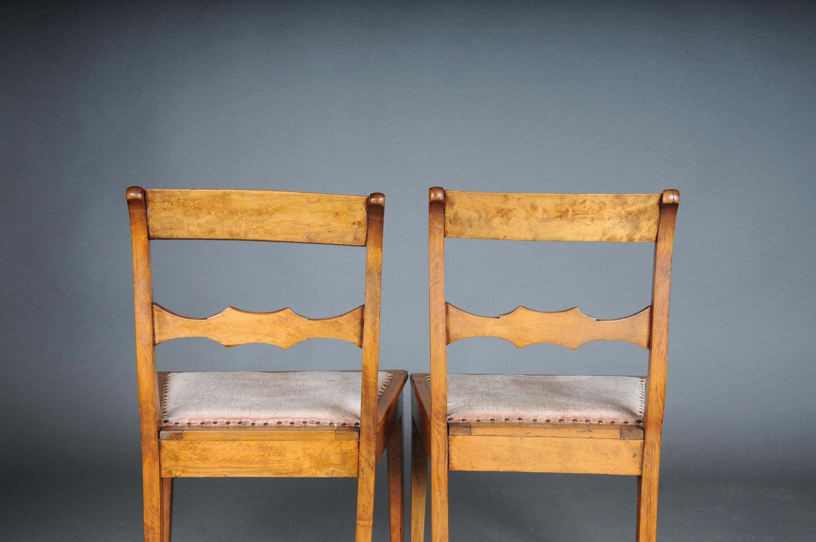photo for sale Pair (2) Antique Biedermeier Chairs Circa 1840, Birch