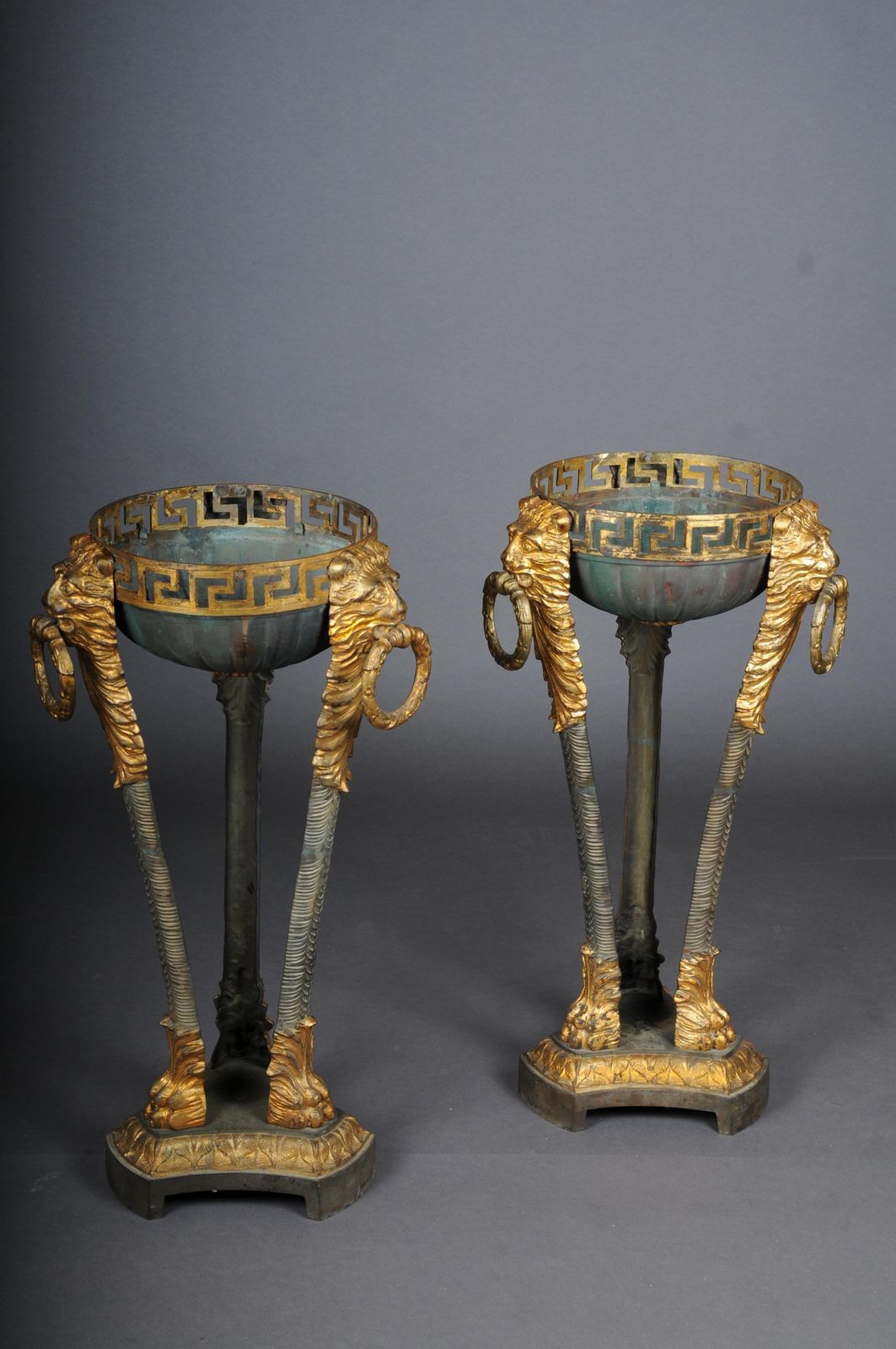 Pair (2) Antique Gueridons/Floral Columns In Athens, France, 19th Century photo furniture