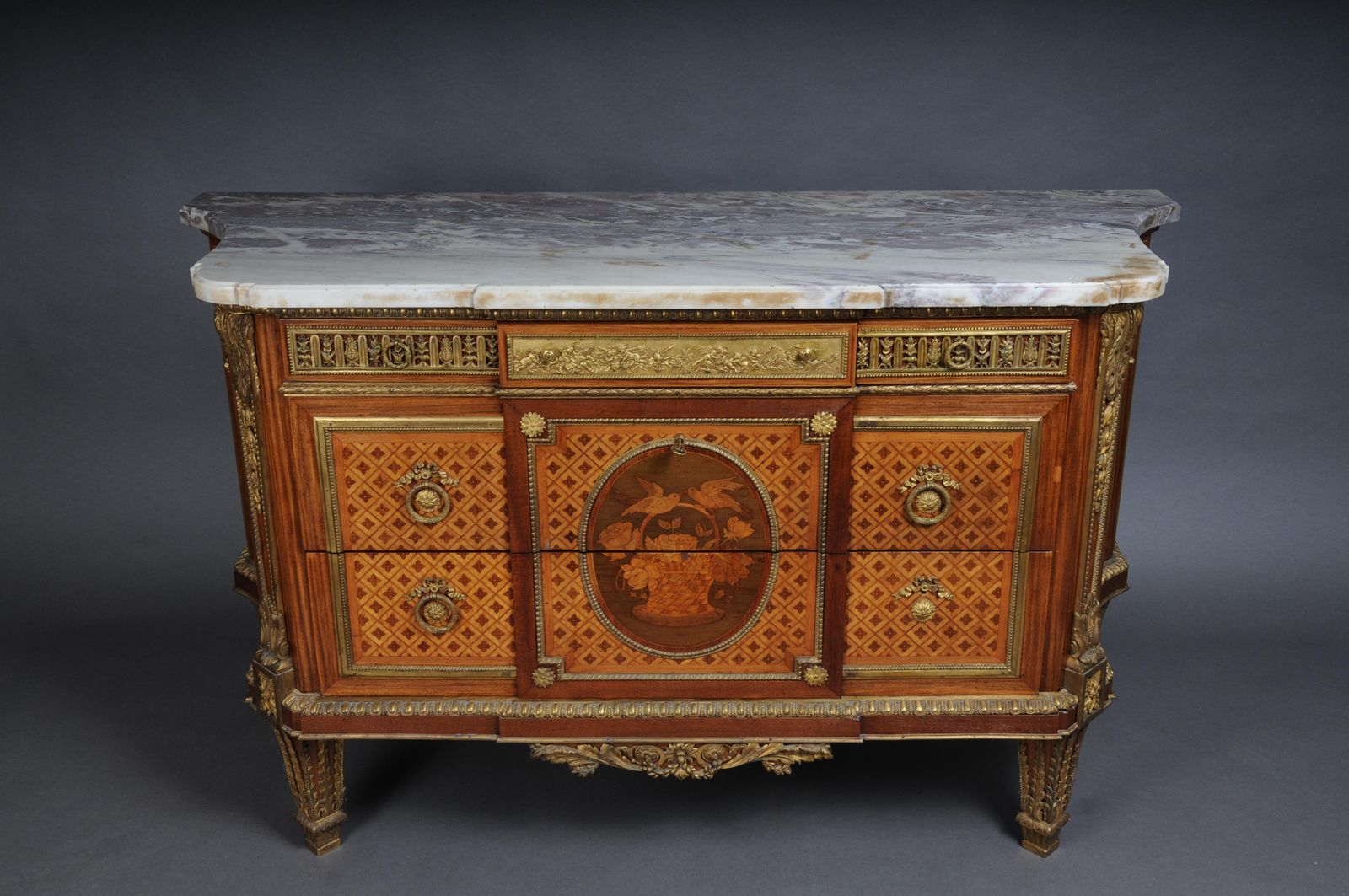 Royal Dresser After J. H. Riesener, Paris From 1880, Gilded Bronze, Napoleon III photo furniture