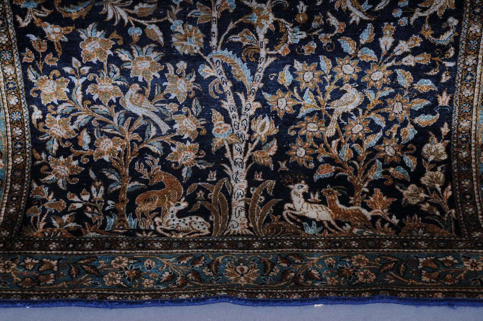 Oriental Carpet/Bridge Silk Paradise Garden 20th Century photo vinterior