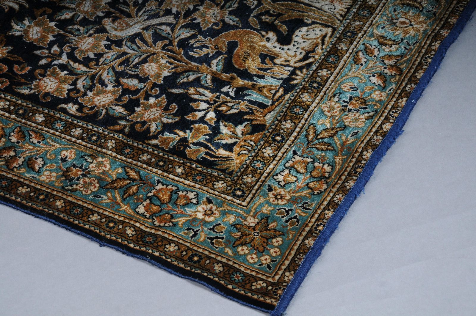 Textiles Oriental Carpet/Bridge Silk Paradise Garden 20th Century photo