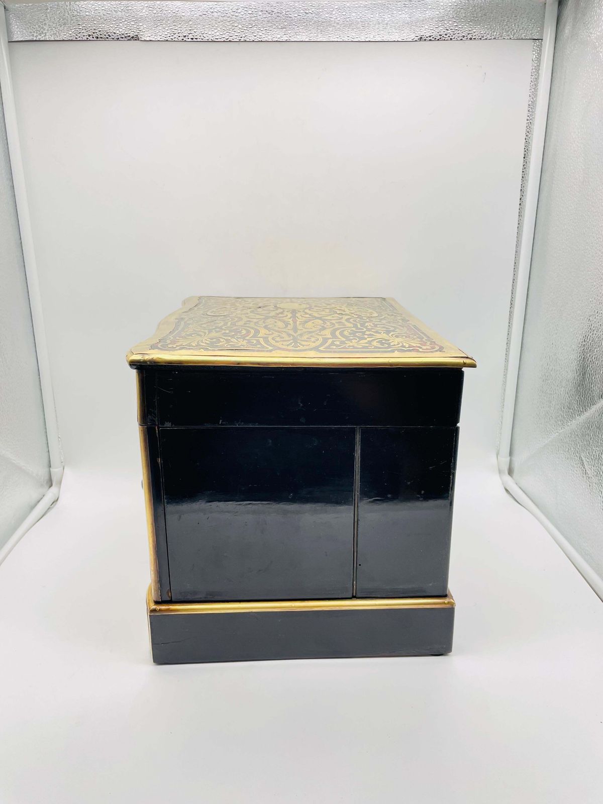 photo vintage Impressive Boulle Napoleonic Tantalus Liquor Cabinet, 19th Century